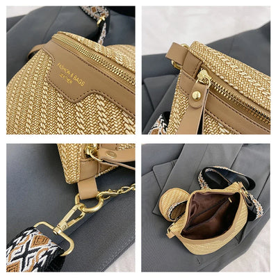 Trendy PU Leather Banana Crossbody Bag