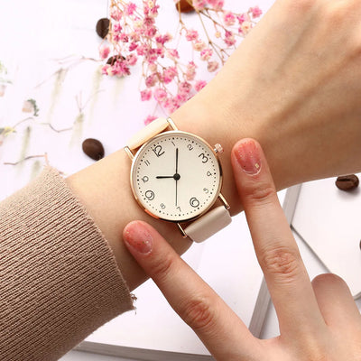 Metallic Simple Strap Watch