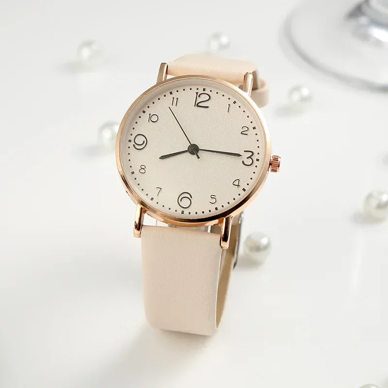 Metallic Simple Strap Watch