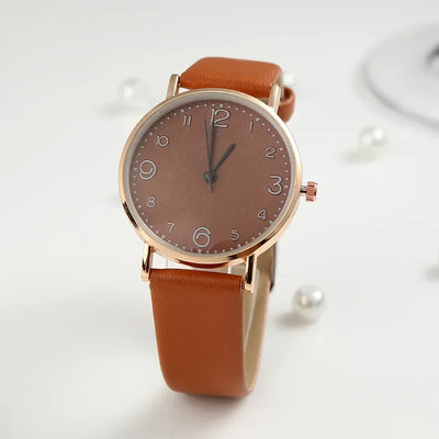 Metallic Simple Strap Watch